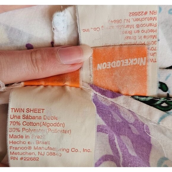 SpongeBob Twin Bed Sheets Flat and Fitted Sheet Nickelodeon Fabric - Picture 3 of 3